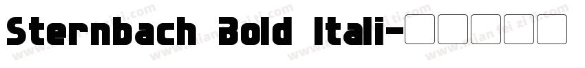 Sternbach Bold Itali字体转换